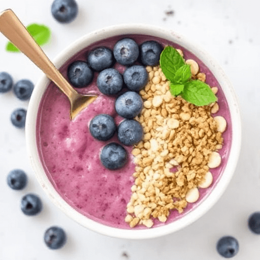 blueberry protein smoothie bowl