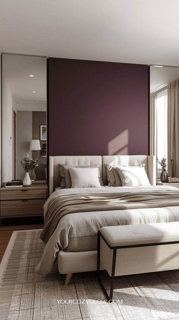 deep plum bedroom