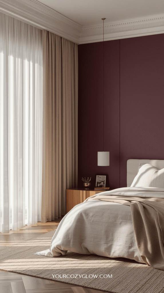 deep plum bedroom