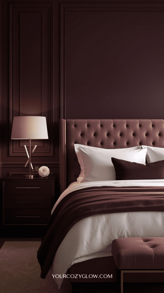 deep plum bedroom