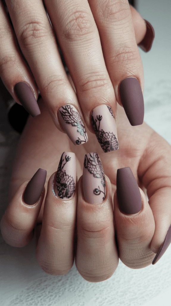 lace nails design