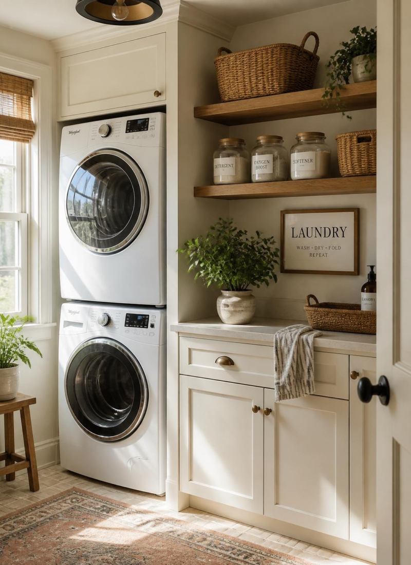 How to Make Your Laundry Room Actually Pretty (And Functional)