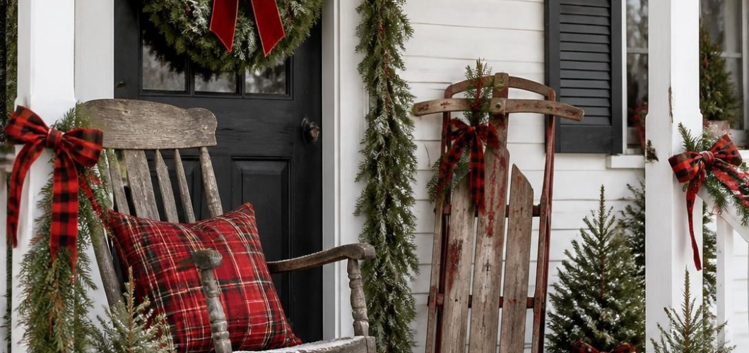 The Farmhouse Outdoor Christmas Decor That Makes My Porch Look Like a Holiday Card